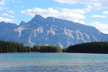 Mount Rundle From Two Jack Lake, Banff National Park, Alberta