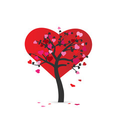 Fototapeta na wymiar Heart Tree Illustration