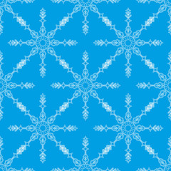 Seamless vector pattern with detailed snowflakes. Nice vector background, perfect for wallpaper, wrapping paper or textile.