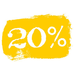 Stempel 20% gelb