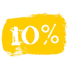 Stempel 10% gelb