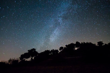 Perseid Meteor shower and stars