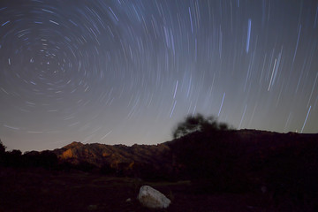 Perseid Meteor shower and stars