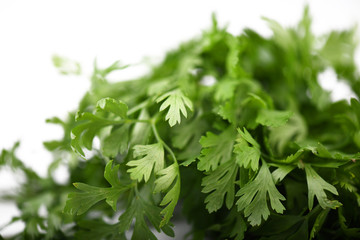 Fresh parsley isolated on a white background 