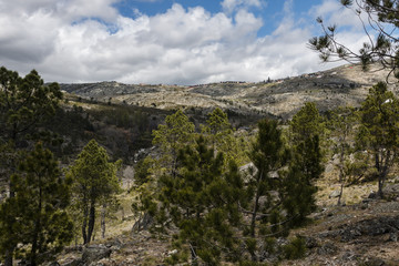 Landscape of the Serra da Estrela mountain range, in Portugal.