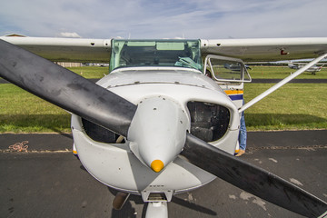 detail of small aircraft