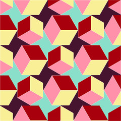 Obraz na płótnie Canvas cubes background, rotate cubes, seamless cube background texture, colored blocks