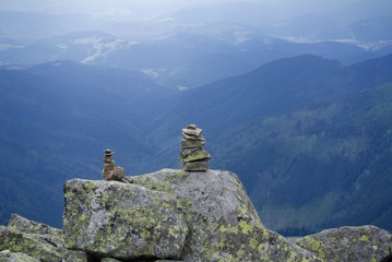 Rock towers on the mountain