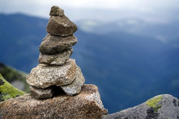 Rock tower on the mountain