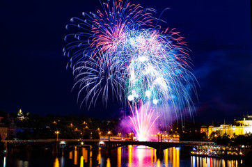 fireworks in Prague