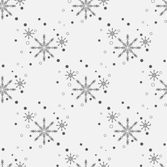 Seamless pattern background. Abstract and Classical concept. Geometric creative design stylish theme. Illustration vector. Black and white color. Snowflake ice for Christmas day