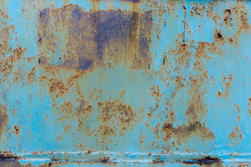 Old painted metal texture with traces of rust