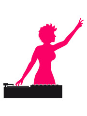 mischpult platte vinyl frau weiblich girl sexy tanzen bestellen drinks party feiern hot musik club disko cool dj