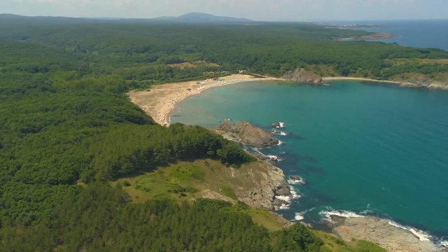 Black Sea Coastline Aerial 4k