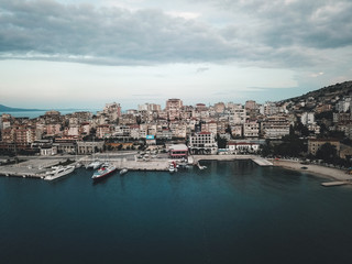 Fototapeta premium Mediterranean Town Drone 2