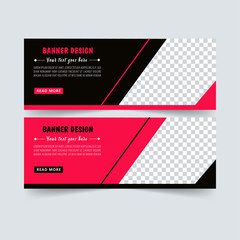 Black and red banner. Black Friday. Gift card. Voucher. Abstract brochure. Banner set template. 