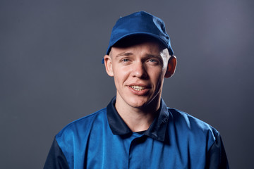 electrician in the shape of a portrait