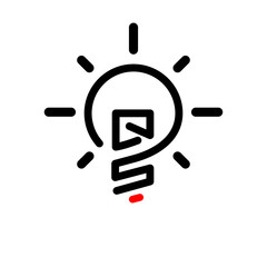 Q S Initial Letter with creative bulb Logo vector element. Initial letter bulb Logo Template