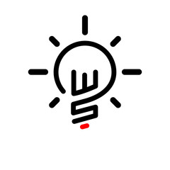 WS Initial Letter with creative bulb Logo vector element. Initial letter bulb Logo Template