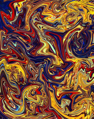 Abstract impressionism style art. Marble texture background. Swirl design pattern. Marbled painting artwork. Multicolored graphic wallpaper. Digital print for poster or craft products. Bright colors.