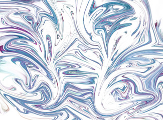 Abstract impressionism style art. Marble texture background. Swirl design pattern. Marbled painting artwork. Multicolored graphic wallpaper. Digital print for poster or craft products. Bright colors.