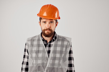 male builder with helmet