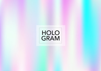 Magic Hologram Lights Vector Background. Soft Trendy Tender Pearlescent Rainbow Overlay. Rainbow Holographic Princess, Fairytale, Cute Girlie Paper. Unicorn Fairy Tale Rainbow Glitch Hologram Gradient