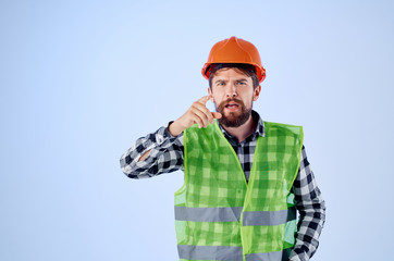 builder in a helmet orange emotions