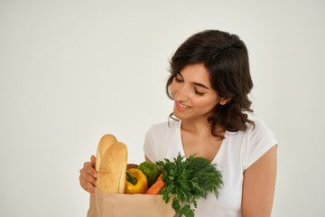 woman with food pack