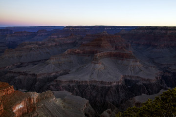Fototapeta na wymiar As the Sun Goes Down in Grand Canyon National Park, Arizona