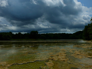 Storm on river