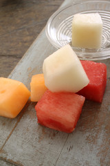 prepared melon fruit