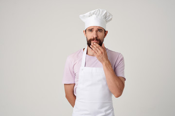 male cook on a light background