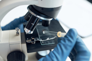 microscope in laboratory