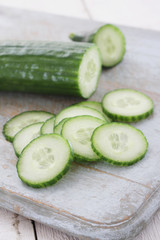 sliced cucumber