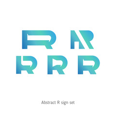 abstract logo in the form of letters