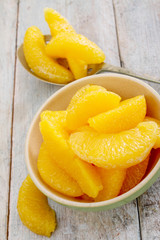 prepared orange segments