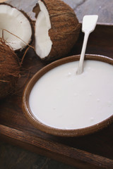 fresh coconut with milk