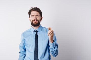 business man bitcoin economy