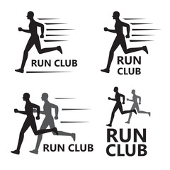 Graphic run club, vector