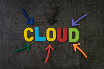 Cloud computing concept, remote server data center that can access everywhere in the world on the...
