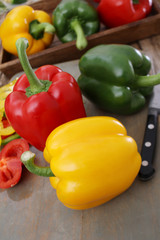 preparing fresh peppers