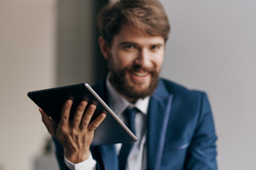 business man with tablet