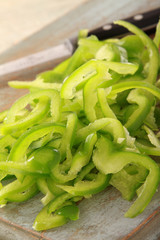preparing fresh peppers