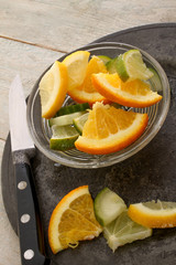 preparing fresh limes