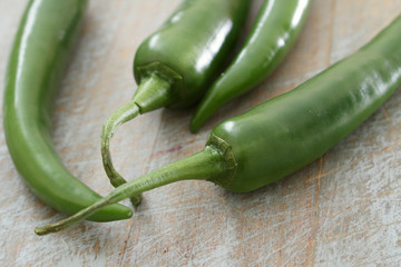 fresh green chillies