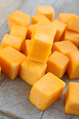 preparing fresh butternut