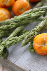 freeze dried asparagus and tomatoes