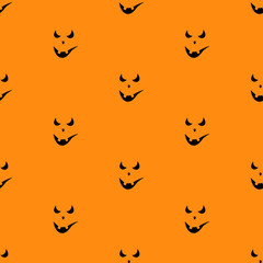 Set of scary faces Halloween pumpkins