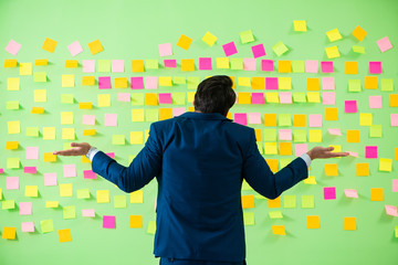 Businessman with many business priorities